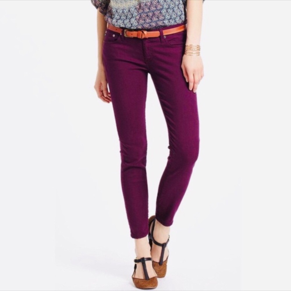 AG Adriano Goldschmied Deep Purple Straight Leg Pants